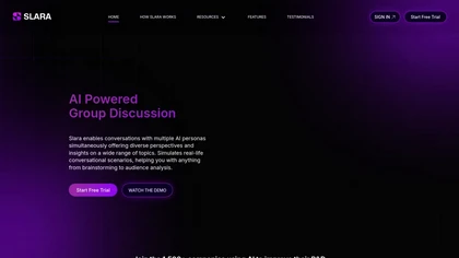 Slara AI website image