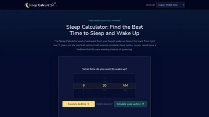 sleepcalculator.io website image