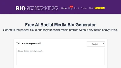 Social Media Bio Generator image