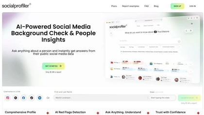 socialprofiler.com website image