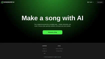 SUNO AI音楽生成器-SongMaker website image