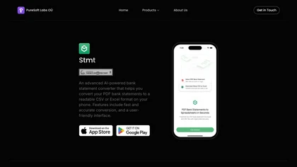 Stmt: Bank Statement Converter website image