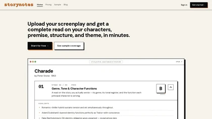 Storynotes website image