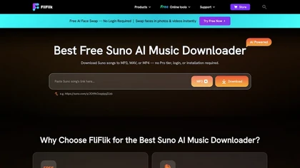 Suno Music Downloader website image