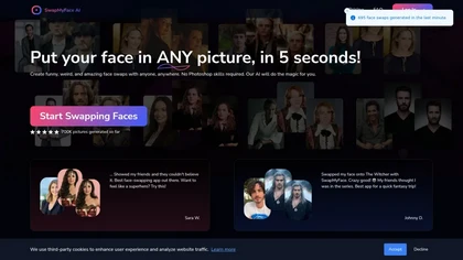 SwapMyFace website image