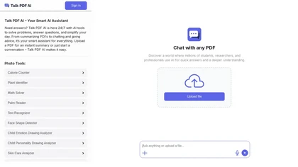 Talk PDF AI website image