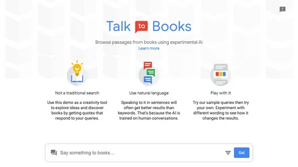 Talk to Books (Google) image
