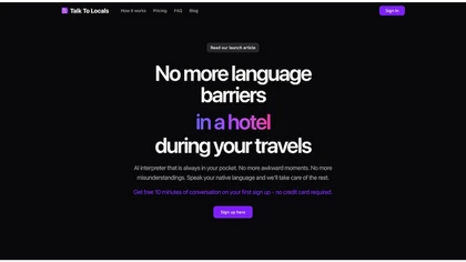 Talk To Locals website image
