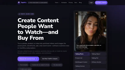 Talkpix AI website image