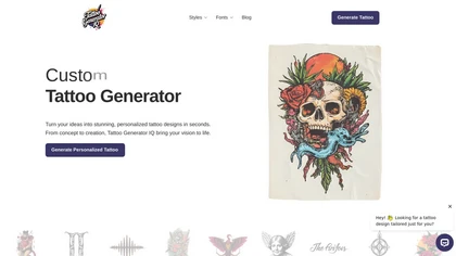 Tattoo Generator IQ website image