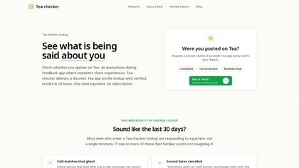 Tea checker website image