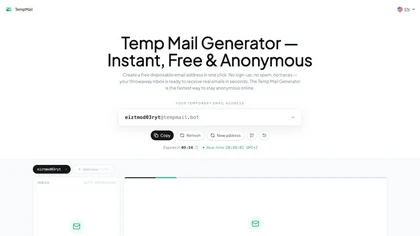 Tempmail.bot website image