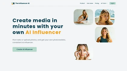 The Influencer AI website image