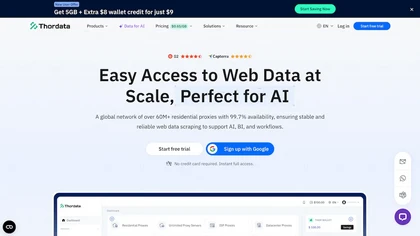 Thordata Residential Proxy website image