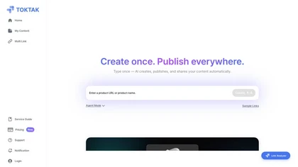 TokTak.AI website image