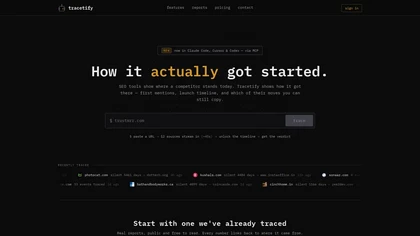 Tracetify website image