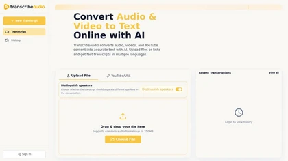 TranscribeAudio website image
