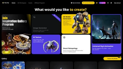 Tripo 3d  website image
