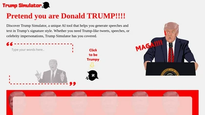 Trump Simulator website image