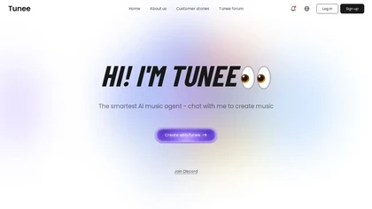 Tunee AI website image