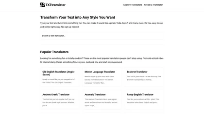 TXTtranslator website image