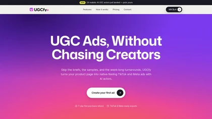 UGCFY AI website image