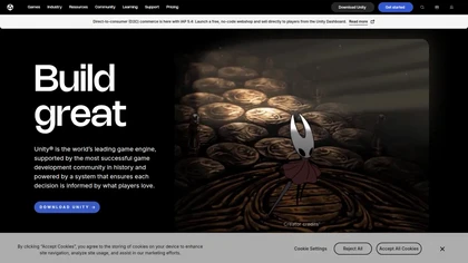 Unity website image