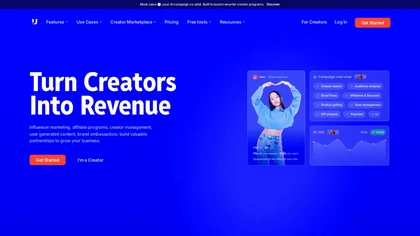 Upfluence website image