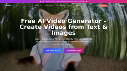Vadu AI website image