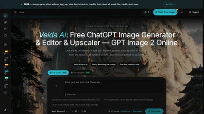 Veida AI website image