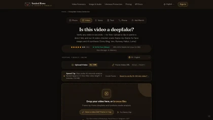 Sealedrose - Fake video detector website image
