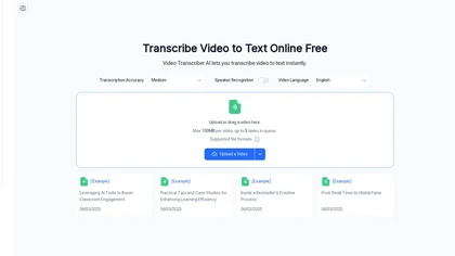 Video Transcriber AI website image