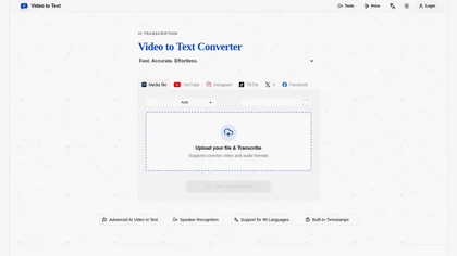 Video2text website image