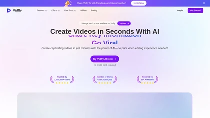 Vidfly.ai website image