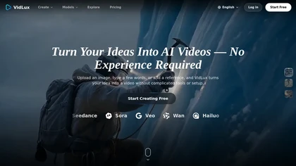 Vidlux AI website image