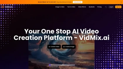 Vidmix AI website image