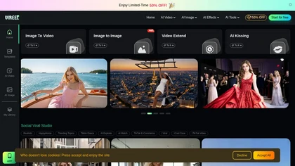 Vireel AI website image