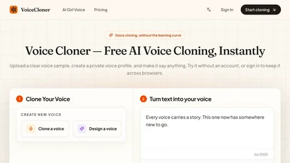 VoiceCloner website image