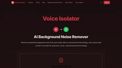 Voice Isolator website image