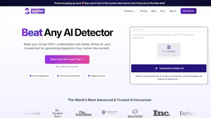 Walter writes AI website image