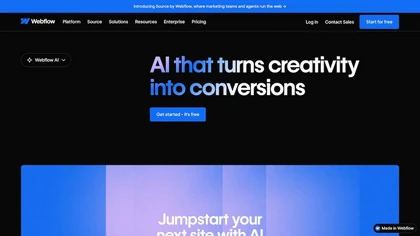 Webflow AI website image