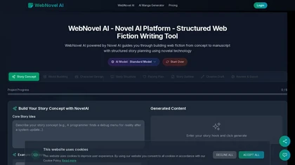 WebNovel AI website image
