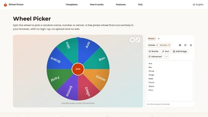 Wheel Picker website image