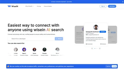 WiseIN website image