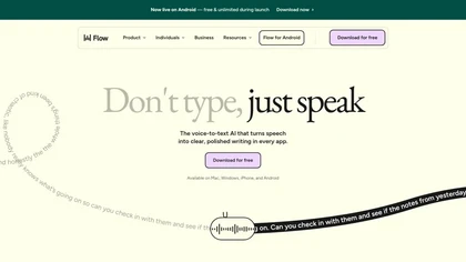 wisprflow.ai website image