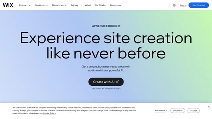 WIX AI website builder website image