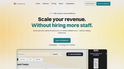 WorkBeaver website image