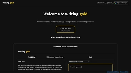 writing.gold website image