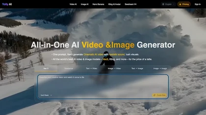 Yolly AI website image