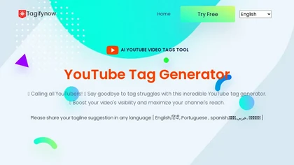 TagifyNow - YouTube Tag Generator image
